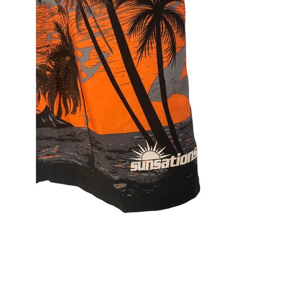 Sunsations Graphic Swim Casual Cruise Vacation Pool Beach Palm Tree Men’s XL - Picture 2 of 4